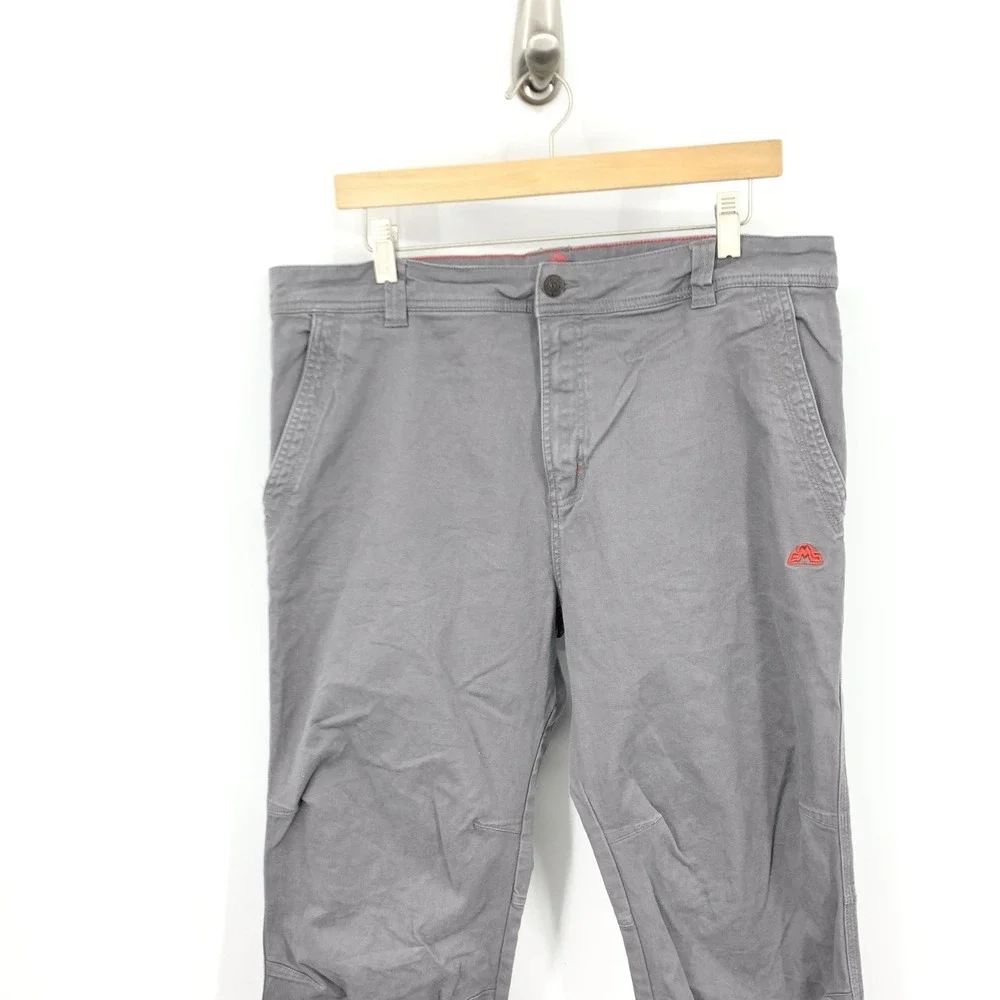 EMS Eastern‎ Mountain Sports Men Size 36 x 30 Pants Gray Canvas Khakis Straight